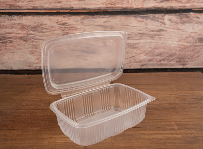 Packmaster CF08 1250ml Rectangular Leakproof and Tamper Evident Container Open Lid View