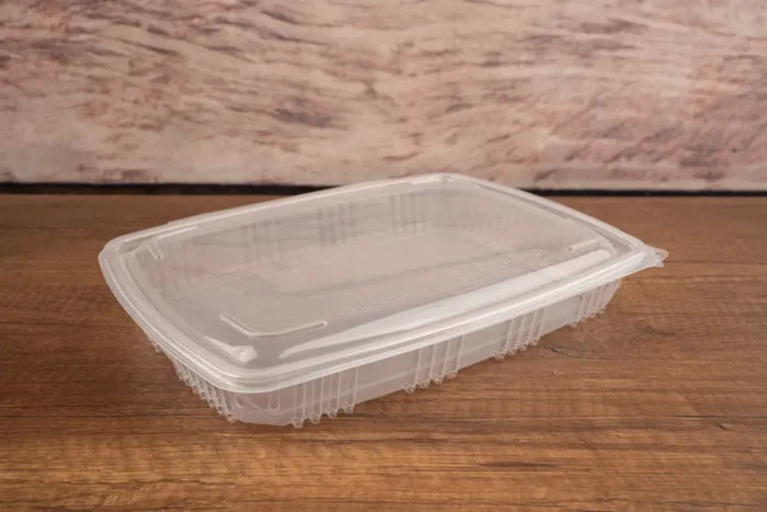 Packmaster CF09 2000 cc sızdırmaz ve emniyet kilitli jumbo boy ızgara et ve kebap paket servis kabı.