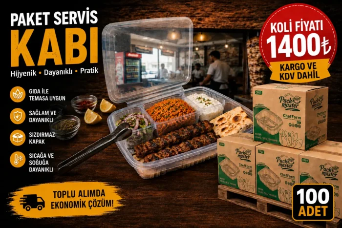 Packmaster 4 Bölmeli Paket Servis Kabı Kampanyası